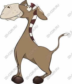 Playful cartoon goat
