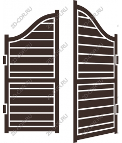  Elegant double wooden gates