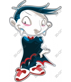 Playful cartoon vampire