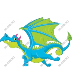  Bright, whimsical blue dragon