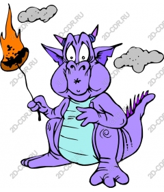  Whimsical purple dragon with marshmallows