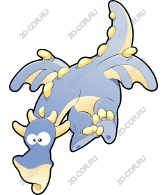 Whimsical Blue Dragon