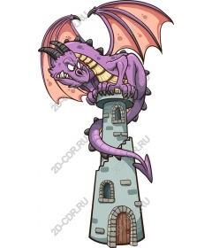  Whimsical purple dragon