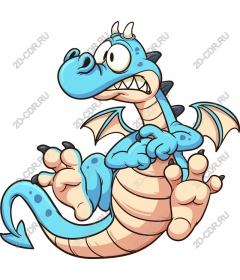 Whimsical Blue Dragon