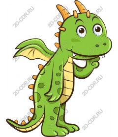  Cute green dragon