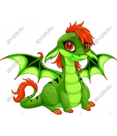  Cute green dragon