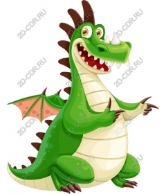 Playful cartoon dragon