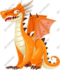  Orange cartoon dragon