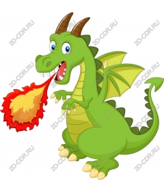  Adorable cartoon green dragon