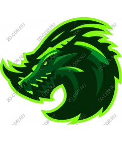 Head of a ferocious dragon