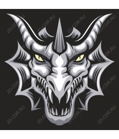 Head of a ferocious dragon