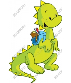  A cheerful dinosaur backpack