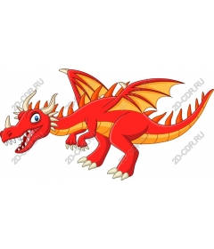  Bright cartoon dragon