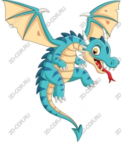  Whimsical Blue Dragon