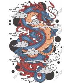  A magnificent dragon in the clouds