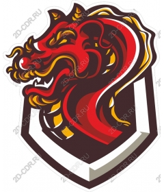The majestic head of a dragon