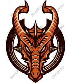 Head of a ferocious dragon