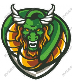 Legendary logo of the green dragon