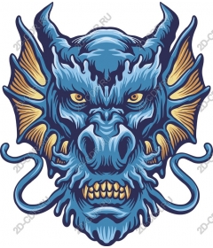 Head of a ferocious dragon