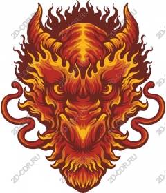 The head of the fire dragon
