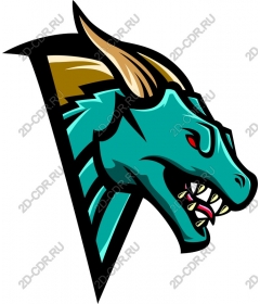 Head of a ferocious dragon