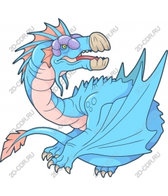  Whimsical Blue Dragon
