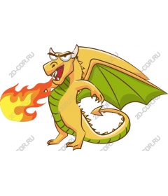  Bright cartoon dragon