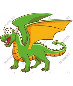 Playful cartoon dragon