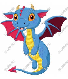 Funny Blue Dragon