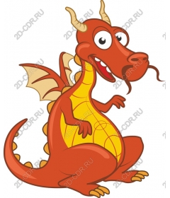 Playful cartoon dragon