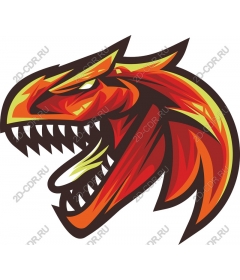  Fiery dinosaur head