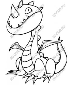Playful cartoon dragon
