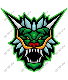Head of a ferocious dragon