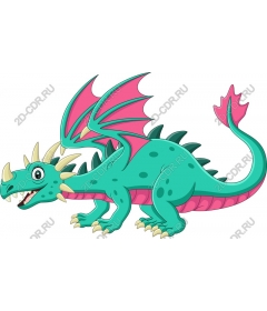  Bright cartoon dragon