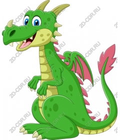  Cartoon Green Dragon