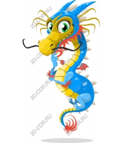  Whimsical Blue Dragon