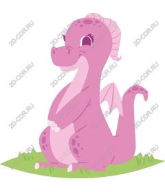  Cute pink dragon