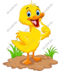Funny cartoon duck