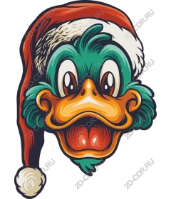 Festive duck - Santa hat