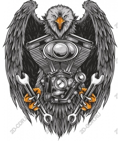 The engine of the motorcycle Eagle Clutching