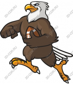  Eagle mascot running with a soccer ball