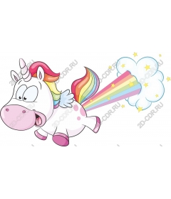 Rainbow unicorn Playful