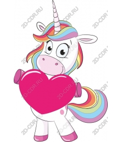  Adorable unicorn with heart