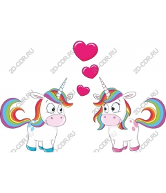  Cute unicorns with hearts