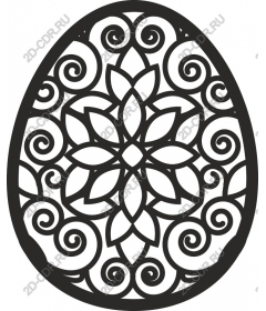 Decorative egg Intricate floral pattern