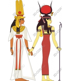  Ancient Egyptian goddess ISIS and Hathor