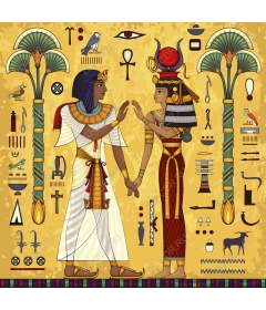  Ancient Egyptian Pharaoh and Queen