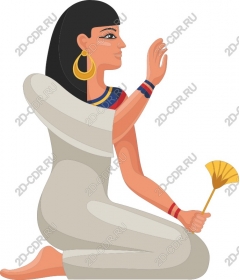Egyptian goddess in a relaxed pose