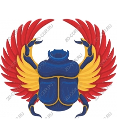 Majestic scarab with wings