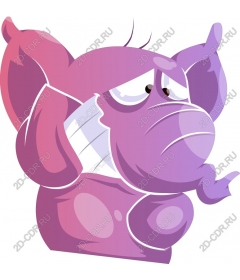 Bright purple elephant